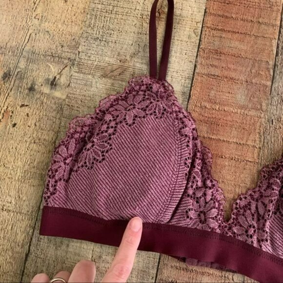 Aerie American eagle purple lace bralette -M - Picture 6 of 7